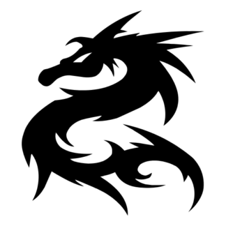 Tribal Dragon Decal (Black)